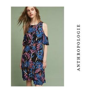 Anthropologie Maeve Elia cold shoulder Dress